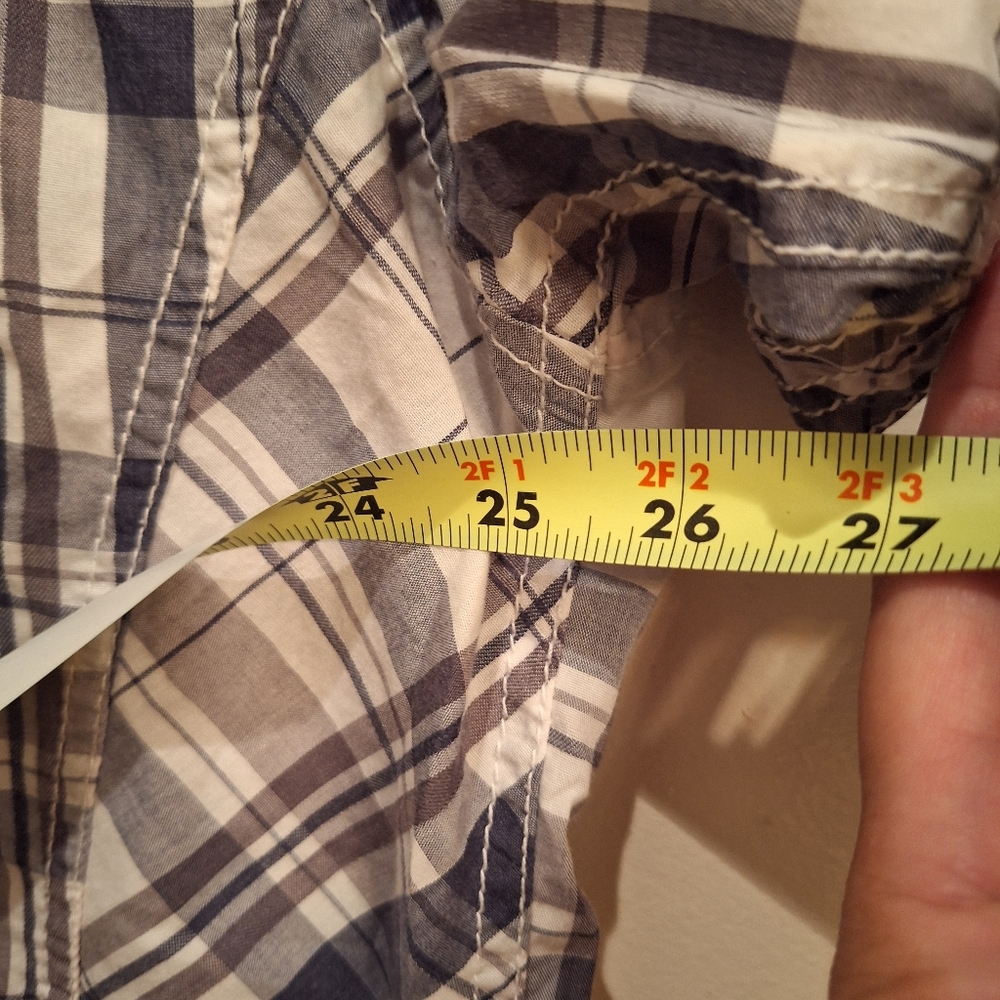 BKE Men’s XXL Gray,Blue, White Athletic Fit Button Up Light Weight‎  Shirt - Picture 6 of 6